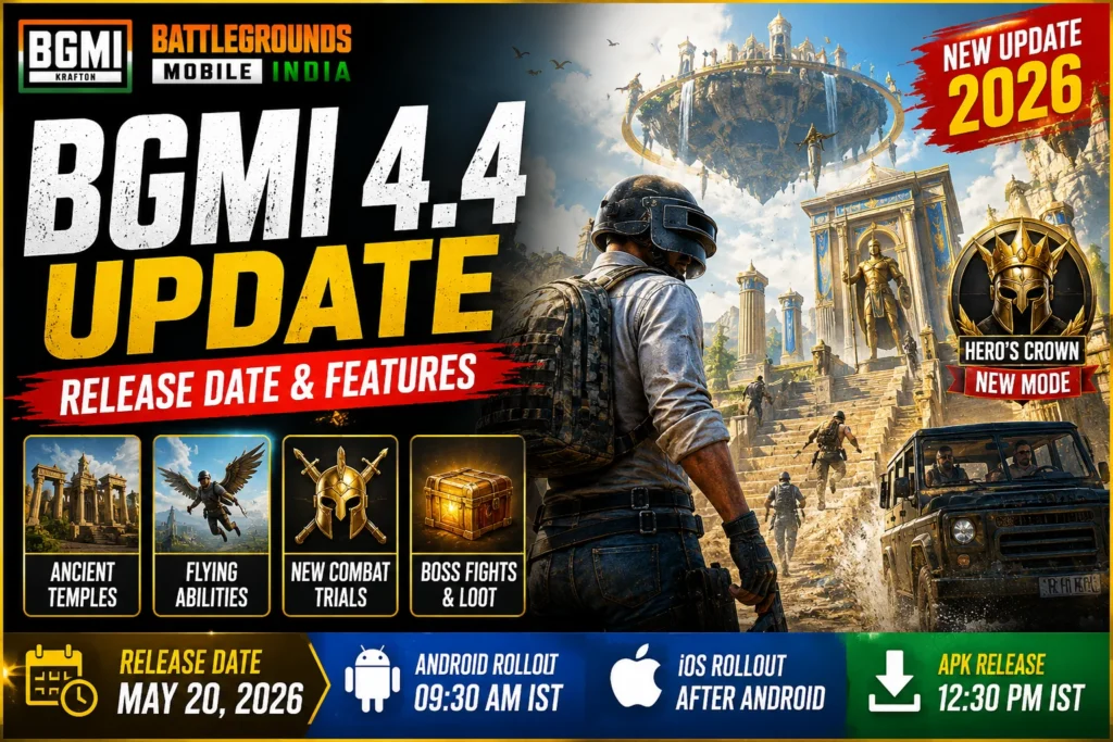 bgmi 4.4 update gameplay with hero crown mode and new battlegrounds mobile india features